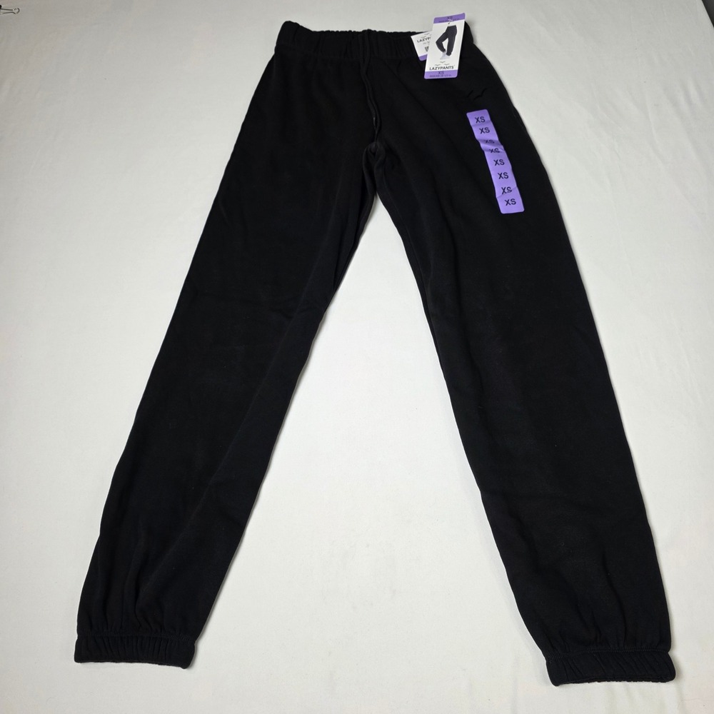 LAZYPANTS Jogger Sweatpants Womens XS‎ Fleece Lined Soft Midweight Black NWT